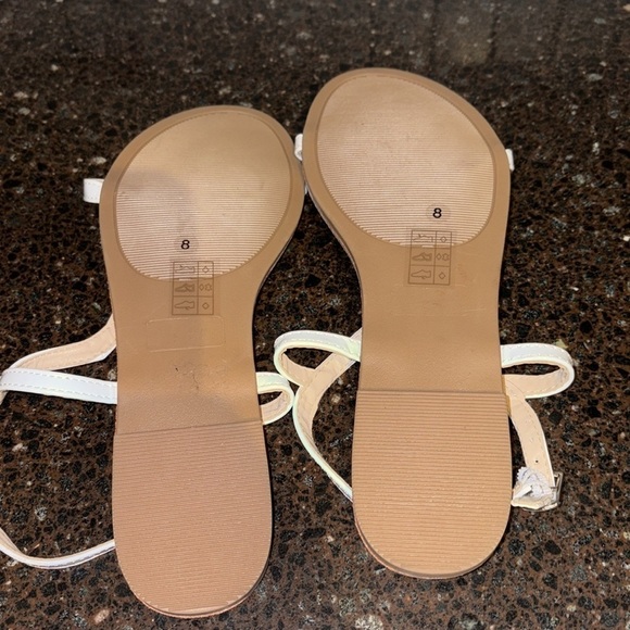Le Chateau white flat sandal sling back, brand new size 8 - Picture 6 of 6